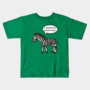 Cartoon geometric zebra Kids T-Shirt